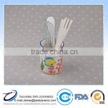 hand painting colour Ceramic kitchen tool sea style