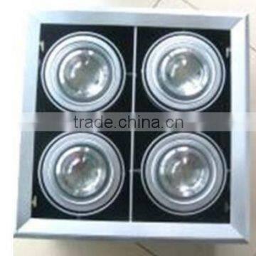 Contemporary high bright cob grille led ceiling lamp spot light white 4*10W factory price led ceiling grille light/lamp