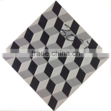 300x300mm 12x12 black and white crystal polished tiles