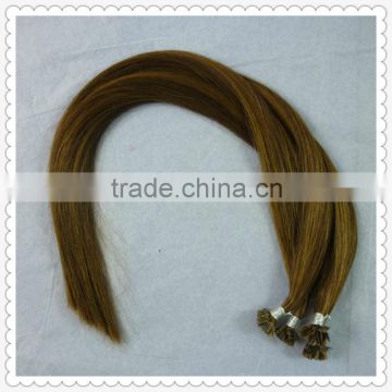 wholesale100% natural human hair piano color 100 keratin tip human hair extension