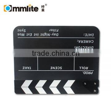 Commlite Acrylic Clapboard Dry Erase Director Film Movie Clapper Board Slate 9.85 x 11.8" Swith White Sticks photo-2