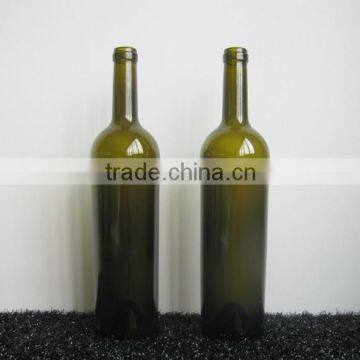 750ML BORDEAUX RED GLASS WINE BOTTLE