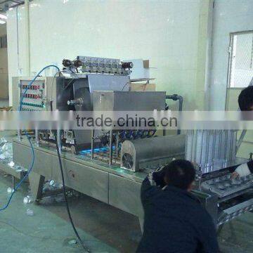 Plastic cup filling sealing cutting machine