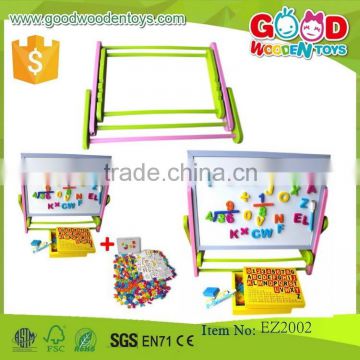 promotional colored beech wood material erasable magnetic drawing board double side magnet board