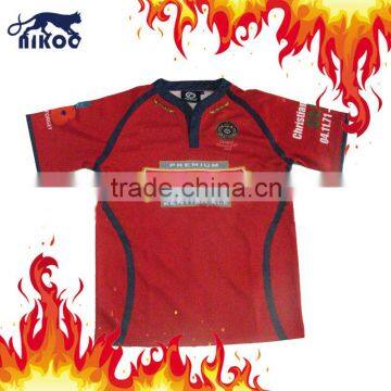 Hot selling OEM manufacturer full sublimated mens rugby jersey