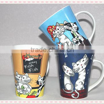 Beautiful chinese ceramic coffee mug design as cat lover gifts