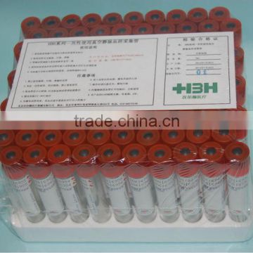 Glass PET 13*75mm 13*100mm vacuum blood collection plain tube