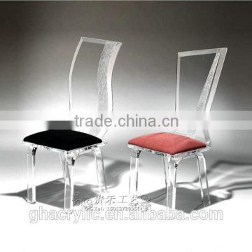 modern transparent clear acrylic chair in dining room for home