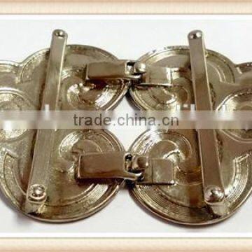 High-end Women Clasp Buckle Rhinestone Buckle Fur Coat Metal Buttons Button photo-4