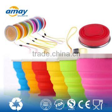 food grade bpa free luggage silicone travel cup wholesales