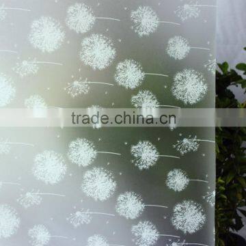 hot house flower design pvc glass film window