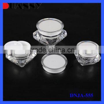 Clear Diamond White Cosmetic Jar Packaging,Clear Cosmetic Jar