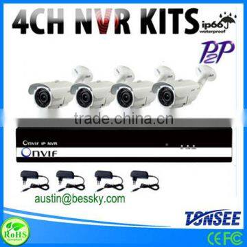 Hot sale 4CH H.264 POE NVR Kit