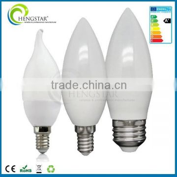 3w 5w 7w e27 e12 e14 e17 230v 120v clear milky cover led candle bulb