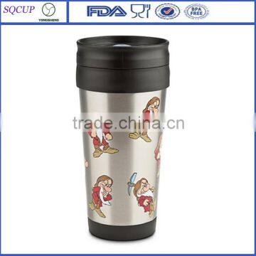 heat transfer insulated double wall travel mug and pp insulated double wall coffee mug