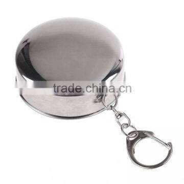 Outdoor Camping Stainless Steel Metal Retractable Cup With Key Ring photo-2
