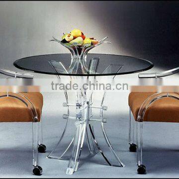 clear acrylic table with plexiglass chairs furniture