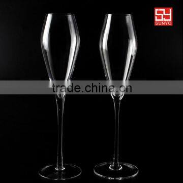 Tall Crystal Champagne Glasses Sherbet Stemware