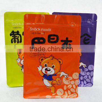 wholesale high quality custom size PET+AL+PE lamination zipper printing stand up pouch