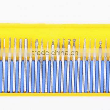  supplier Diamond coated burrs Set Diamond Grinding Needle For Rotary Tool