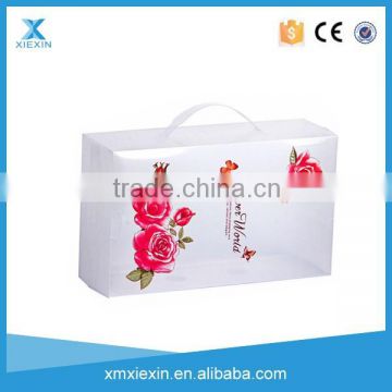 clear pp shoe box packaging plastic box handle