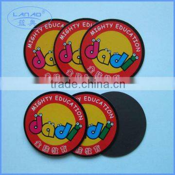 round paper fridge magnet