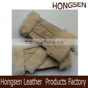 HS2066 leather fingerless gloves