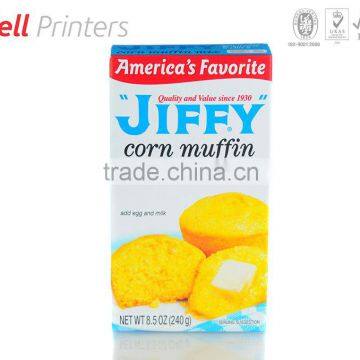 Corn muffin food packaging outer box printer from India