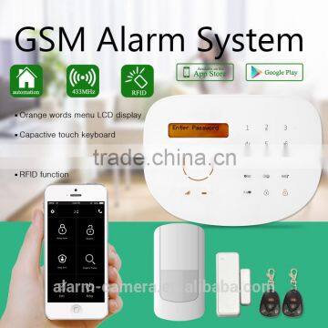 APP SMS remote controled Wireless GSM alarm system support check the sim card fee dirctly