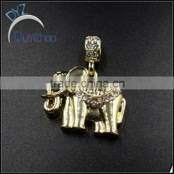 Cheap Plated Gold Hip Hop Jewelry Elephant Pendant photo-2
