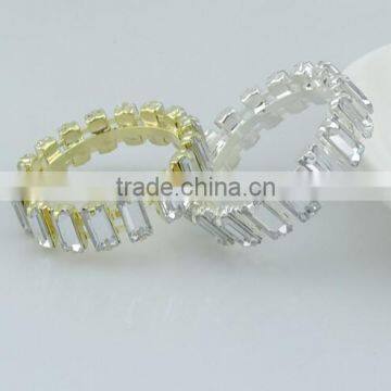 wholesale square shape acrylic stones crystal wedding napkin ring