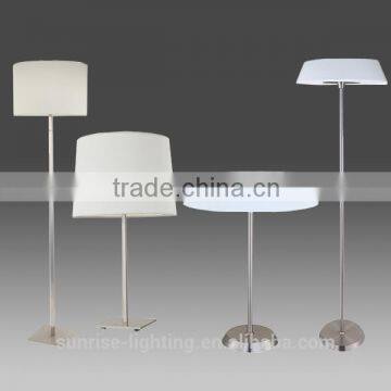 Modern fabric shade metal base table lamp for hotel and decoration