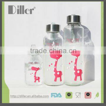 wholesale custom private lable reusable glass water bottle bulk