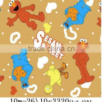 sesame street print coral fleece fabric