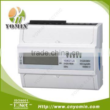 New Type LCD Display Din Rail Active Three Phase Energy Meter / digital kwh meter