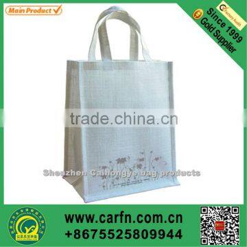 custom printed jute fibre shopping bag