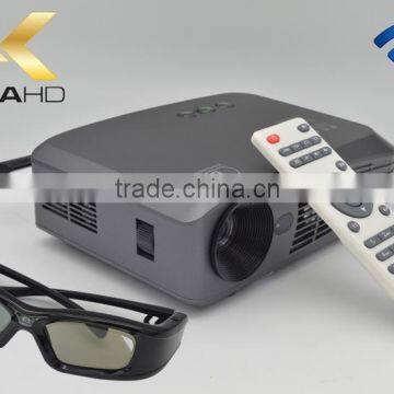 3D Smart Home Projector Supports for 1080p full HD, Built-in WiFi, LED lamp, 50000 Hours Life Span