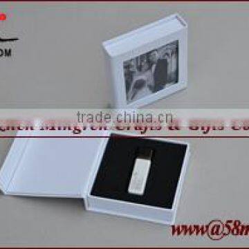 Fabric Linen Special Paper USB Flash Drive Magnet Storage Packaging Gift Box photo-6