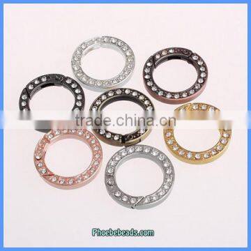 Wholesale Rhinestone Spring Ring Clasp For Jewelry Making PSC-R001