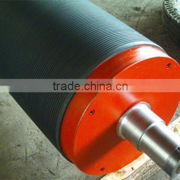 paper machine bottom grooved press roll