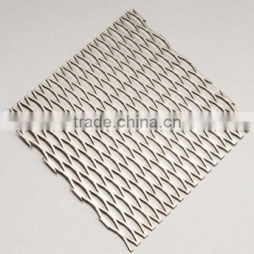 Pvc coated/powder coated flattened expanded metal mesh panel