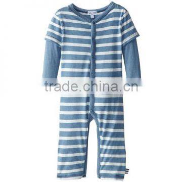 Baby Romper Long Sleeve Pattern Baby Boys Two Pieces Blue Romper