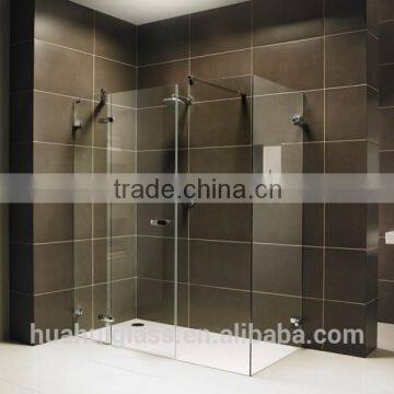 8mm 10mm hinge tempered square glass shower room