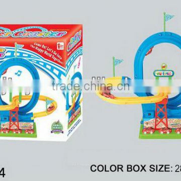 Power-driven Flashing Roller Coaster, Plastic B/O Music Track Car Toys