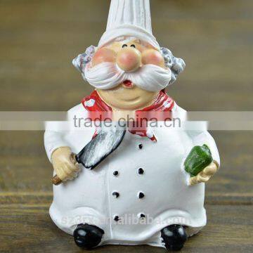 custom cook resin statue wholesales/mini resin statue for decoration/custom resin cook statue in china supplier