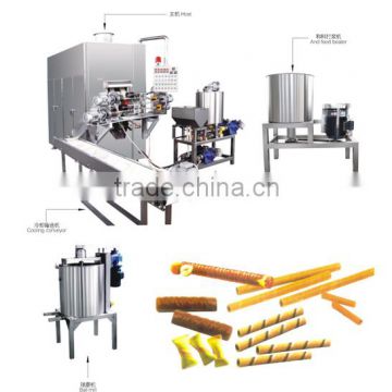 KH full automatical chocolate wafer roll biscuit making machine production line for sale price