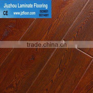 Synchronized embossed OAK waxed CE Laminated flooring