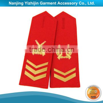 Professional factory directly made high quality red shoulder board epaulette