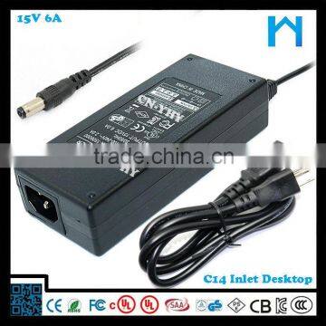 New products customizable 15V 6a cctv power supply