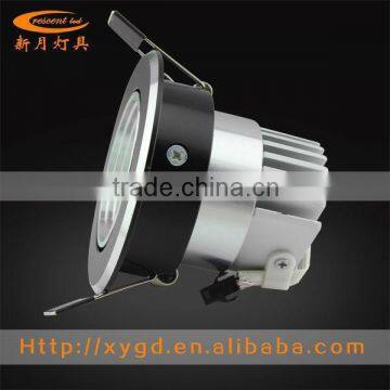 Best-selling Europe and the United States 3w power 100-110lm/w led ceiling downlight 85-265v with 3 different housings